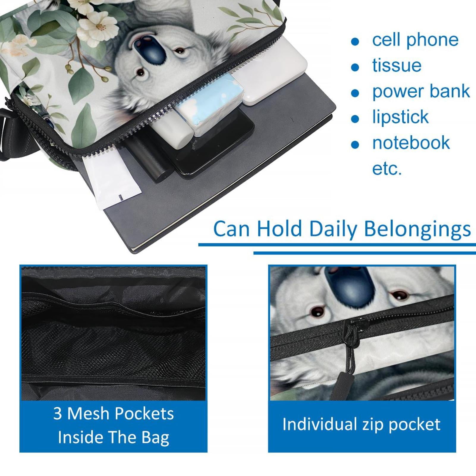 Koala Lightweight Adjustable Fanny Pack with Extension Strap - Unisex Crossbody Bag Money Belt