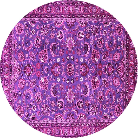 Ahgly Company Indoor Round Persian Pink Traditional Area Rugs, 7' Round