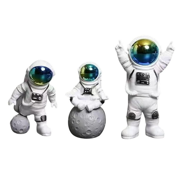 Adorno creativo de astronauta de 3 piezas para decoración de tartas, fiestas y salas de estar.