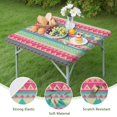 thumbnail image 4 of Bohemian Floral Elastic Square Table Cover 34x34 Inch, Secure Fit for Card Tables, Ideal for Indoor and Outdoor Dining, 4 of 6
