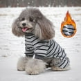 thumbnail image 2 of 2025 Four Seasons Pet Clothes Pet Clothes For Large Dogs Warm Pajamas Cotton Soft Pet Clothes Rack Hanger And Comfortable Simple Striped Pet Clothes For Cats For A Colorblocking Design, 2 of 9