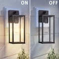 thumbnail image 5 of Outdoor Wall Lantern, 15" Large Exterior Waterproof Wall Sconce Light Fixture, Anti-Rust Black Porch Lights Mount Lighting for Outside, Patio,Front Back House, Garage, Entryway, 5 of 7