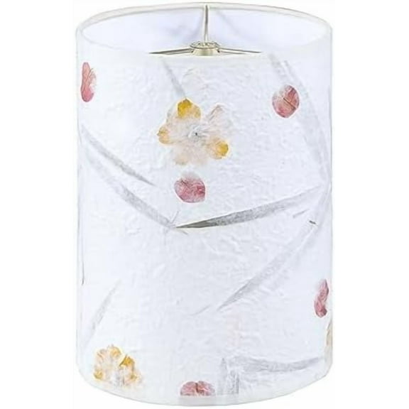 31319 Drum Shape Spider Construction Lamp Shade in White with Petal Paper, (8" x 8" x 11")$$Tools & Hardware Other