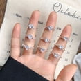 thumbnail image 3 of Anillo que no se decolora, anillo abierto de lujo ligero de moda femenina, joyería de circonita, anillo de plata esterlina 925, 3 of 6