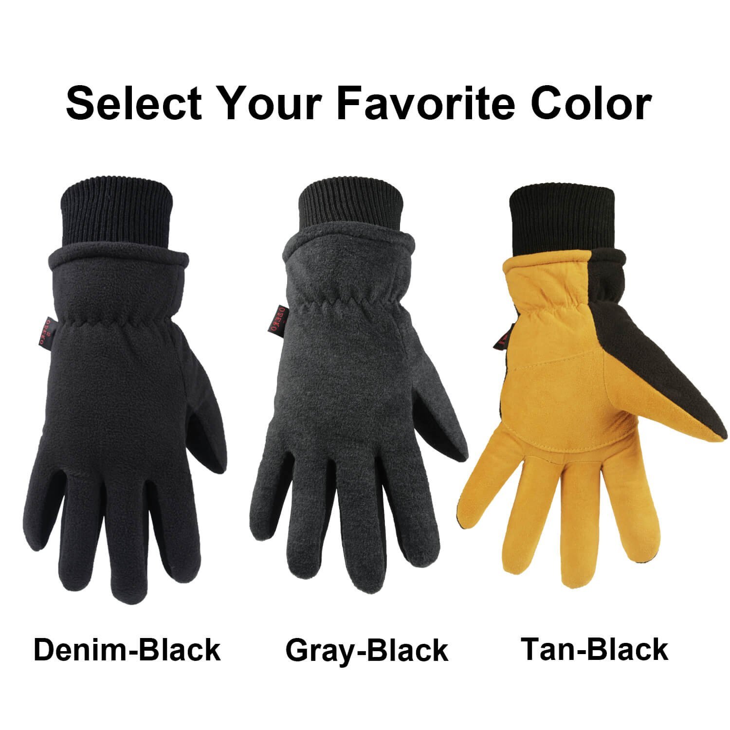 Ozero Deerskin Suede Winter Gloves -30°F Rated photo 6