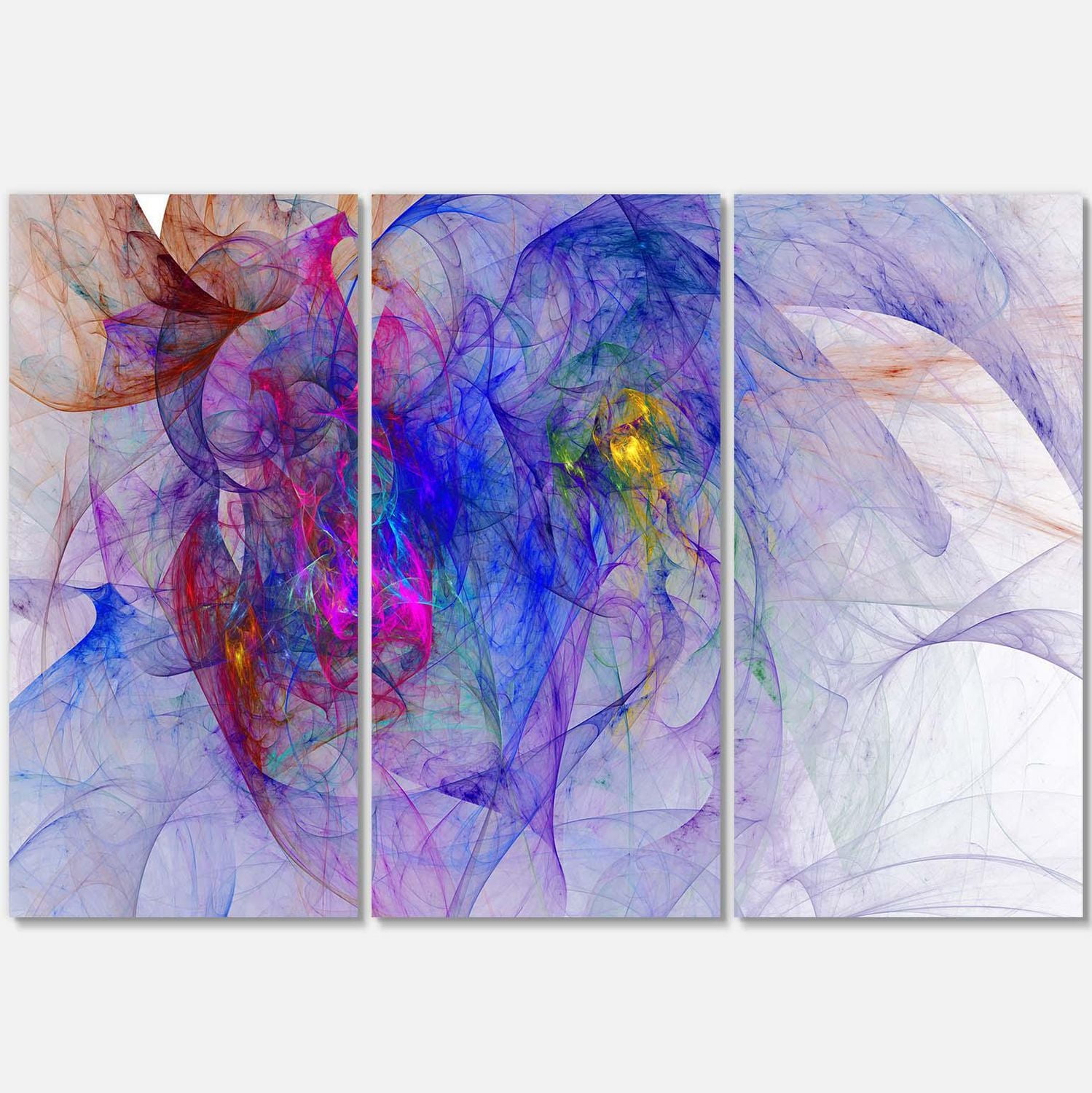 Designart Blue Mystic Psychedelic Texture Canvas Wall Art