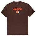 thumbnail image 2 of Men's Concepts Sport Brown/Orange Cleveland Browns Big & Tall Avondale T-Shirt & Flannel Pants Sleep Set, 2 of 4