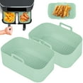 thumbnail image 1 of SEARCHI Air Fryer Silicone Pot, Reusable Silicone Pot for Ninjas Dual Air Fryer Liners Double Air Fryer Silicone Air Fryer Basket Air Fryer Rack Rectangle Accessories for Oven Microwave, 1 of 7