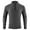 Dark Gray, variant on Men's Spring And Autumn Solid Color Zipper Stand Up Collar Quick Drying Breathable Stretch Base Fitness Long Sleeve T Shirt Alt Shirts
