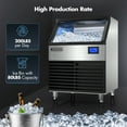 thumbnail image 5 of Coolski Commercial Ice Maker 200lbs/24h, 26’’ Under Counter Ice Machine with 80lbs Storage Capacity, 5 of 6