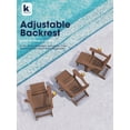 thumbnail image 4 of KINGYES Folding Adjustable Adirondack Chair with Retractable Ottoman, HDPE Reclining Adirondack Chair with Cup Holde, Brown, 4 of 4
