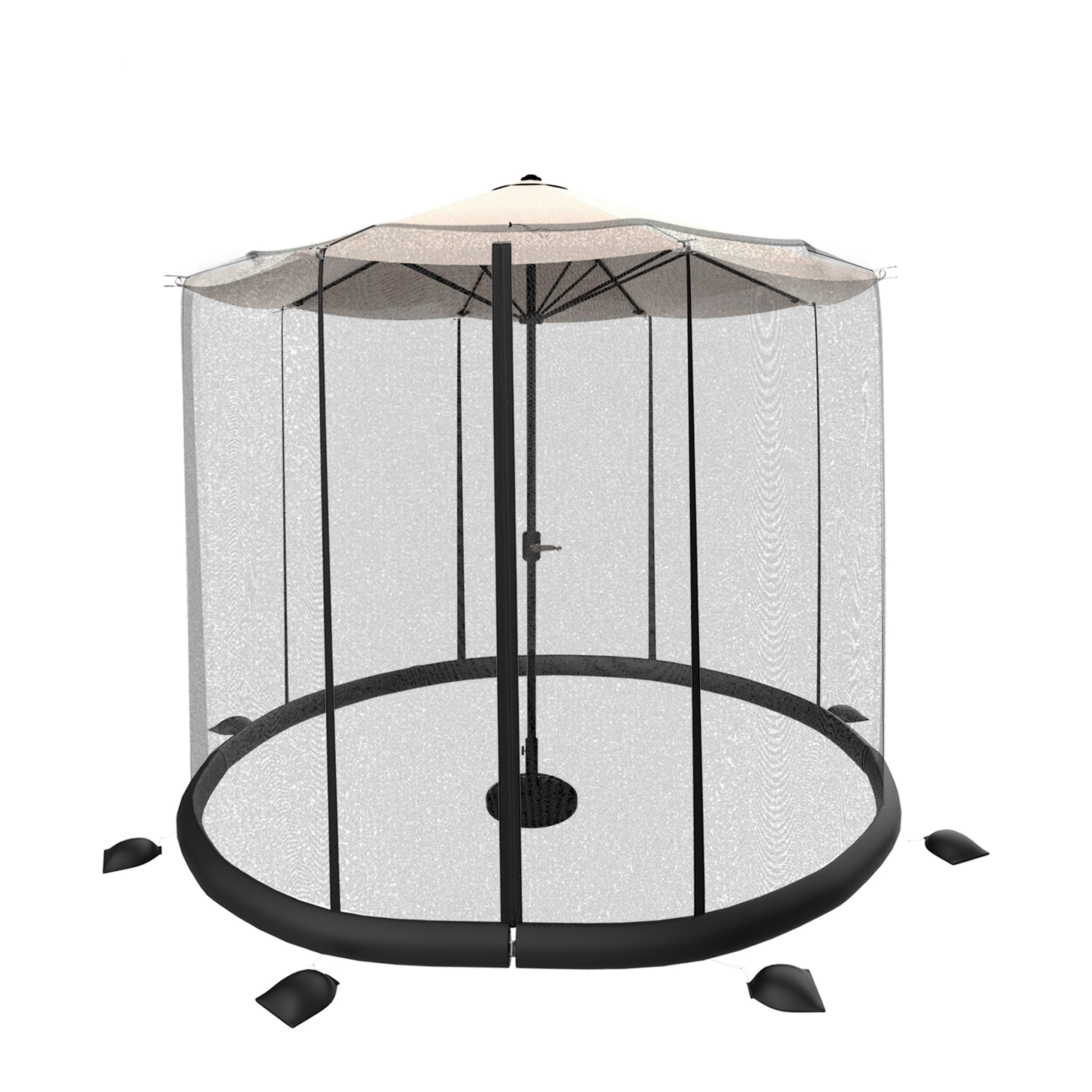 Pure Garden Mosquito Net for 10-11ft Patio Umbrellas with Weighted Bottom
