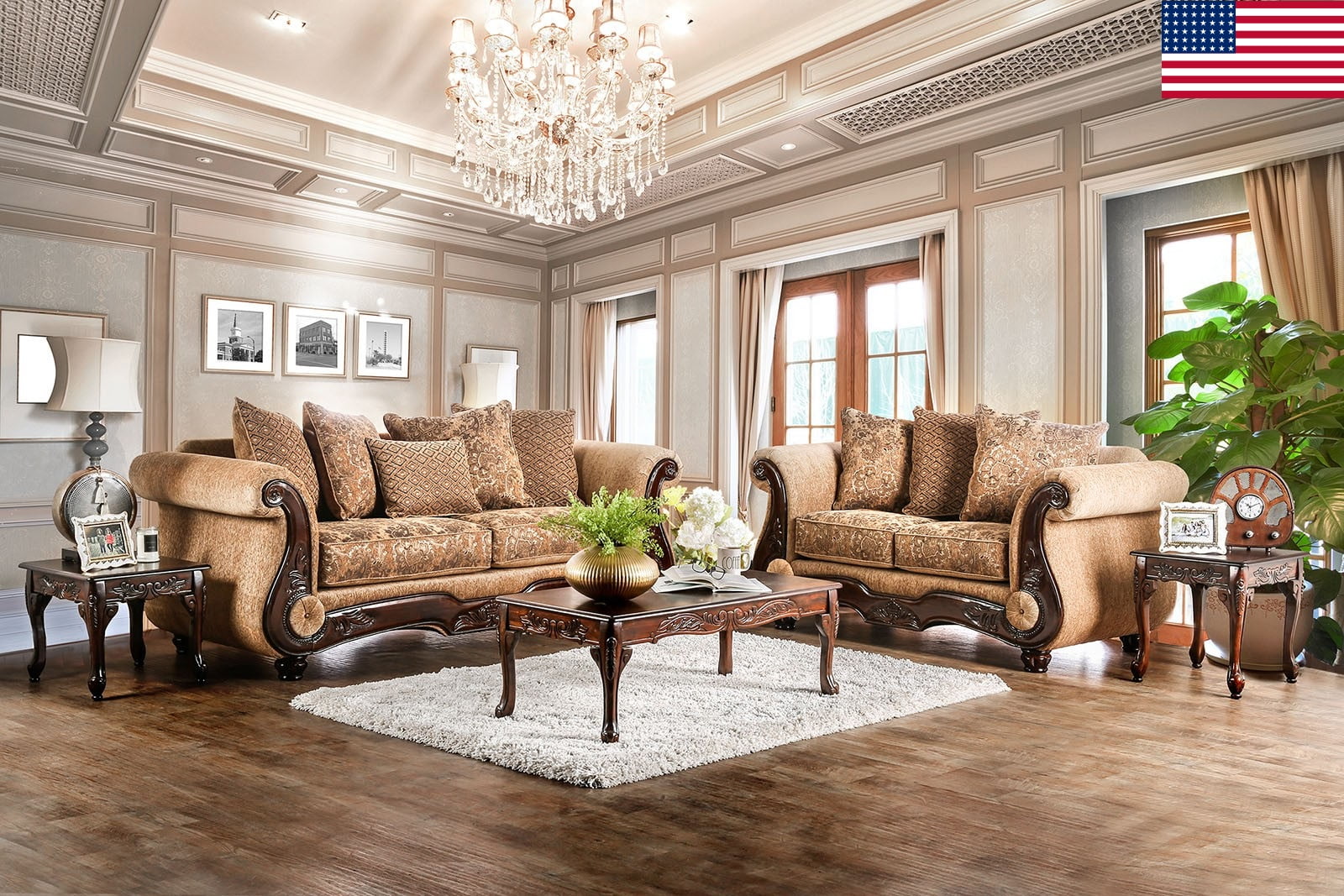 Traditional Sofa Set For Living Room