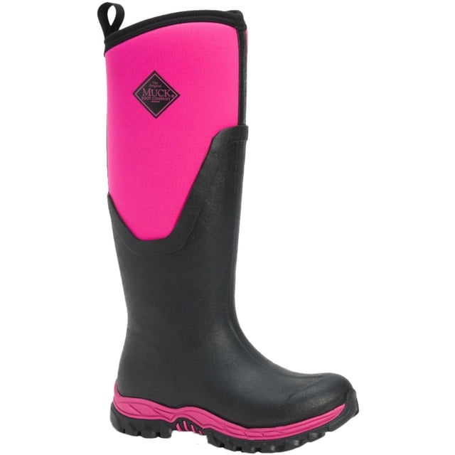 Bota de nieve MUCK Arctic Sport II Tall para mujer, color negro/rosa, 9