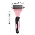 thumbnail image 4 of FEOLGEHLY Multi Functional Pet Brush, Dual-Sided Brush for Dogs and Cats, 23+12 Teeth Dematting and Deshedding Comb, Plastic Undercoat Rake with Rounded Teeth for Gentle Detangling (Pink), 4 of 9