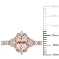 thumbnail image 2 of Everly Women's Morganite and Sapphire 14K Rose Gold Engagement Ring, 2 of 9