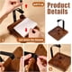 thumbnail image 4 of Servilletero de madera para mesa, dispensador de servilletas con brazo metálico con peso, soporte cuadrado de madera para servilletas de cóctel., 4 of 7