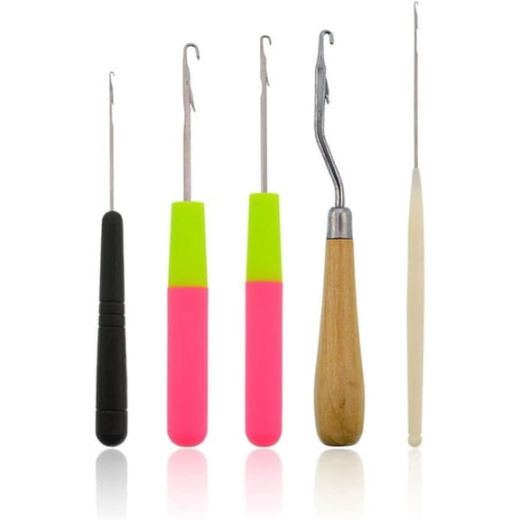 5Pcs/Set Wigs Knitting Styling Repair Tools Hair Extensions Hook Needle Hair Weave Latch Crochet