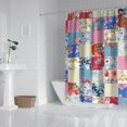 thumbnail image 2 of Patchwork Pioneer Flower Shower Curtain 72"x84" ,Bathroom Decorative Shower Curtains Set with 12 Hooks,Modern Waterproof Washable Shower Curtain, 2 of 6