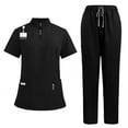 thumbnail image 1 of Conjunto De 2 Piezas De Uniforme De Enfermería, Pantalón Para Salón De Belleza, Spa, Cosmetología, Peluquero De Mascotas, 1 of 8