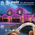 thumbnail image 3 of West Ivory 10ft Pink LED Rope Lights, Connectable Outdoor Permanent Waterproof Accent Exterior Lighting, Transparent PVC Case, ETL Certified, Holiday, Backyard Patio, Home Garden, Decorative, 3 of 9
