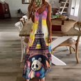 thumbnail image 3 of Funny Cute Panda Sleeveless Dress for Women Clothing Female Women's Summer Skirt, 3 of 7