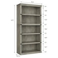 thumbnail image 3 of Kojooin Rustic Farmhouse 3/5-Shelf Bookcase, Floor-Standing Display & Storage Unit for Home Office & Living Spaces, 3 of 7