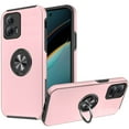 thumbnail image 2 of For Motorola Moto G Power 5g 2024 CHIEF Oil Painted Magnetic Ring Stand Hybrid Case Cover - Pink, 2 of 3