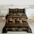 thumbnail image 2 of Castle Fairy Jungle Safari Deer 3 Pieces Queen Comforter Set for Female Men Women,Vintage Lodge Cabin Ultra Soft Bedding Sets,Woodland Wildlife Bedding Comforter Set Breathable,Luxury Bedroom Decor, 2 of 8