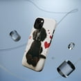 thumbnail image 5 of DistinctInk MagSafe Tough Case for Apple iPhone 13 Mini (5.4" Screen) - Valentine's Day Curly-Coated Retriever - Shockproof Protection, 5 of 6