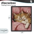 thumbnail image 4 of Stupell Industries Shabby Chic Sleeping Orange Cats Embrace Black Floating Frame Canvas Art, 17 x 21, by The Prints Vibe, 4 of 8