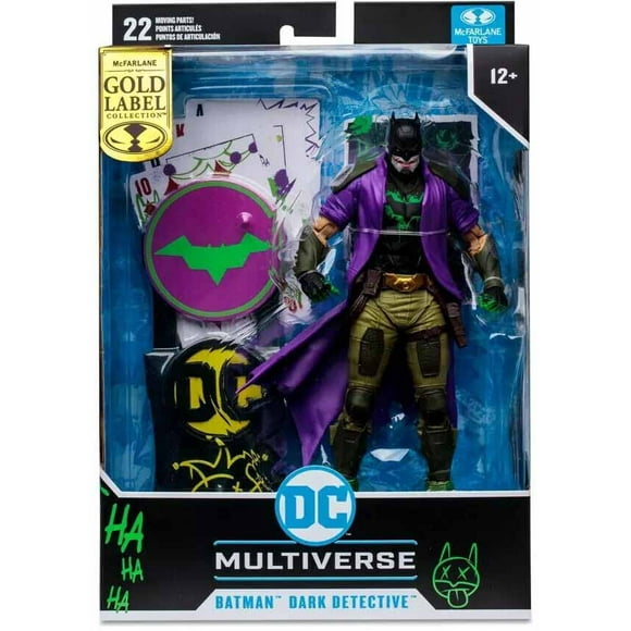 DC Multiverse Comics 7 Inch Action Figure Future State Exclusive - Joker Dark Detective (Gold Label)