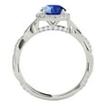 thumbnail image 3 of Aonejewelry 1.25 Ct. Ttw Interwine Shank Diamond and Sapphire Ring In 14k White Gold, 3 of 4