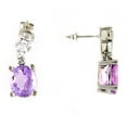thumbnail image 2 of Sterling Silver 7.67ctw Pink Amethyst Drop & Dangle Earring 1.00'L, 2 of 3