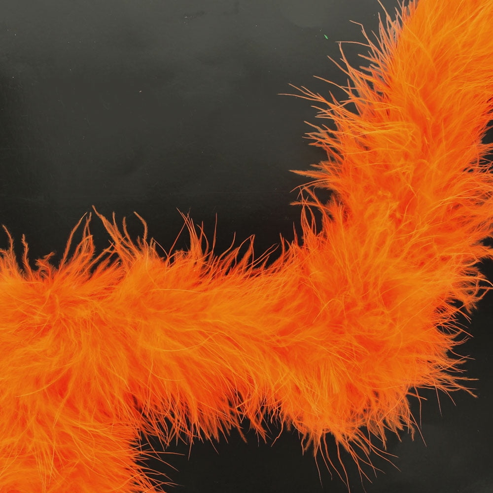 18" Orange Marabou Feather Boa