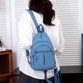 thumbnail image 4 of VeFlora Women & Men Multi-Pocket Sling Crossbody Bag, Adjustable Water-Resistant Chest Backpack, Lightweight Casual Purse for Work Travel Outdoor Daily Use(Blue/One Size), 4 of 4