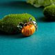 thumbnail image 3 of Broche de calabaza de Halloween, broche de calabaza esmaltado a la moda, broche de otoño para Acción de Gracias, broche de aceite con forma de gota de planta para hombres y mujeres, 3 of 4