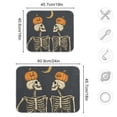 thumbnail image 4 of Yayeee Dish Drying Mat for Kitchen Counter 16"x18" Microfiber Absorbent Pad, Halloween Skeletons, 4 of 7