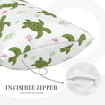 thumbnail image 3 of Lsque Cute Turtle Pattern Pillow Case – Soft & Cozy Throw Pillow Cover, Hypoallergenic Cushion Case for Sleeping Women with Envelope Closure-16"x24", 3 of 6
