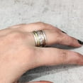thumbnail image 4 of NEW Spinner Band, Meditation Ring, 925 Sterling Silver Ring, Spinning Thumb Ring, Three Tone Ring, Fidget Ring, Handmade Jewelry, Christmas Oxidized, Brass Copper Band, Anxiety Ring, Mans Band Gifts, 4 of 7