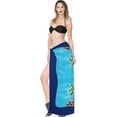 thumbnail image 2 of HAPPY BAY Women's Beachwear Summer Bikini Wraps Beach Wrap Swimwear Swim Cover up Skirt Swimsuit Sarong Coverups for Women One Size Turquoise, Palm Tree, 2 of 5