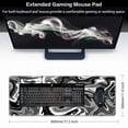 thumbnail image 3 of Fluid Pattern Gaming Mouse Pad - 31.5x11.8 Inch Large Extended Computer Mouse Mat, Full Desk Pad for Gaming, Office, Home, Non-Slip Rubber Base, 3 of 6