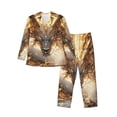 thumbnail image 1 of Balery Golden Horned White Dragon Pijama para Hombre de Dos Piezas con Manga Larga, Conjunto de Dormir y Descanso Suave con Bolsillos-X-Large, 1 of 7
