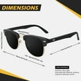 thumbnail image 5 of LINVO Classic Retro Polarized Sunglasses for Men Women Fishing Driving Hiking-2 Pairs, 5 of 6