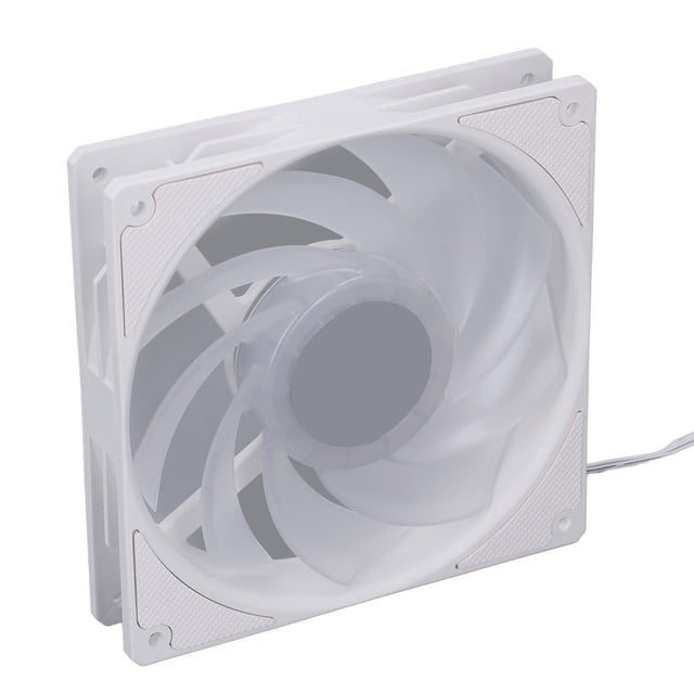 Case Cooler Fan, 140mm CPU Fan 2000RPM 4 Pin PWM Quiet Silicone Pad for Computer Black,White