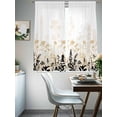thumbnail image 4 of Cream Flowers Sheer Curtains 72 Inch Length 2 Panels Set, Country Pastoral Spring Floral Herbs Voile Window Treatment Rod Pocket Curtains Sheers Drapes for Bedroom/Living Room/Kitchen 52"x72"x2, 4 of 7