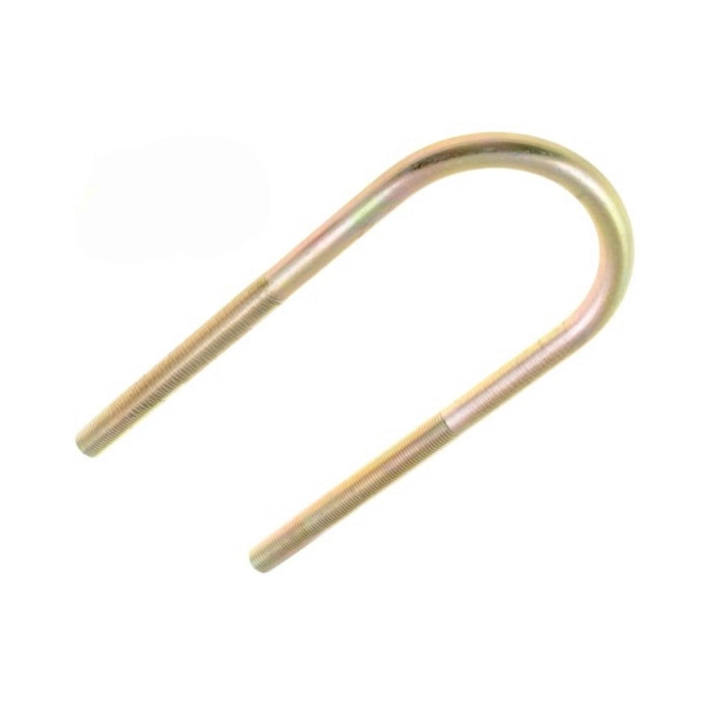 KarParts360 Threaded U-Bolt - Steel | Yellow Zinc | Round U-Bolt | Heat Hardened | Fine Thread | 9/16 Inches Thread Diameter
