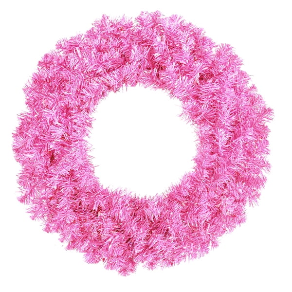 Allstate Sparkling Hot Pink Artificial Christmas Wreath - 36-Inch, Unlit