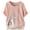 Pink, variant on Rutainlusire Womens Tops Women's Summer Casual Round Neck Short Sleeve Print Loose Shirt Tops