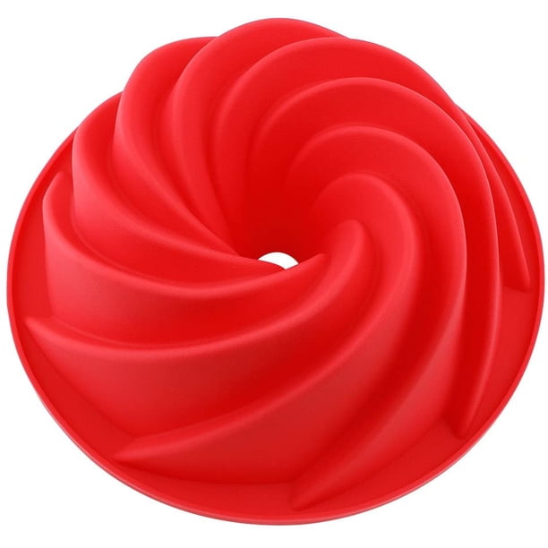 Molde de silicona para brioche, molde de silicona para tartas, molde de silicona para hornear, molde de silicona para Kugelhopf, moldes para tartas de cocina, forma de rosa, 25 x 9 cm JAMW Sencillez